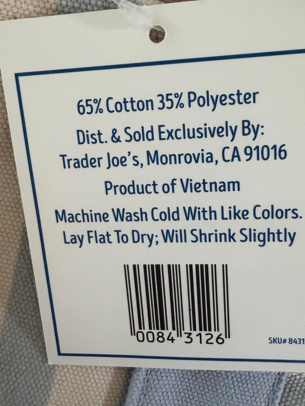 Trader Joe's Viral Striped Mini Canvas Tote Bag - Set of 4 - Picture 3 of 5